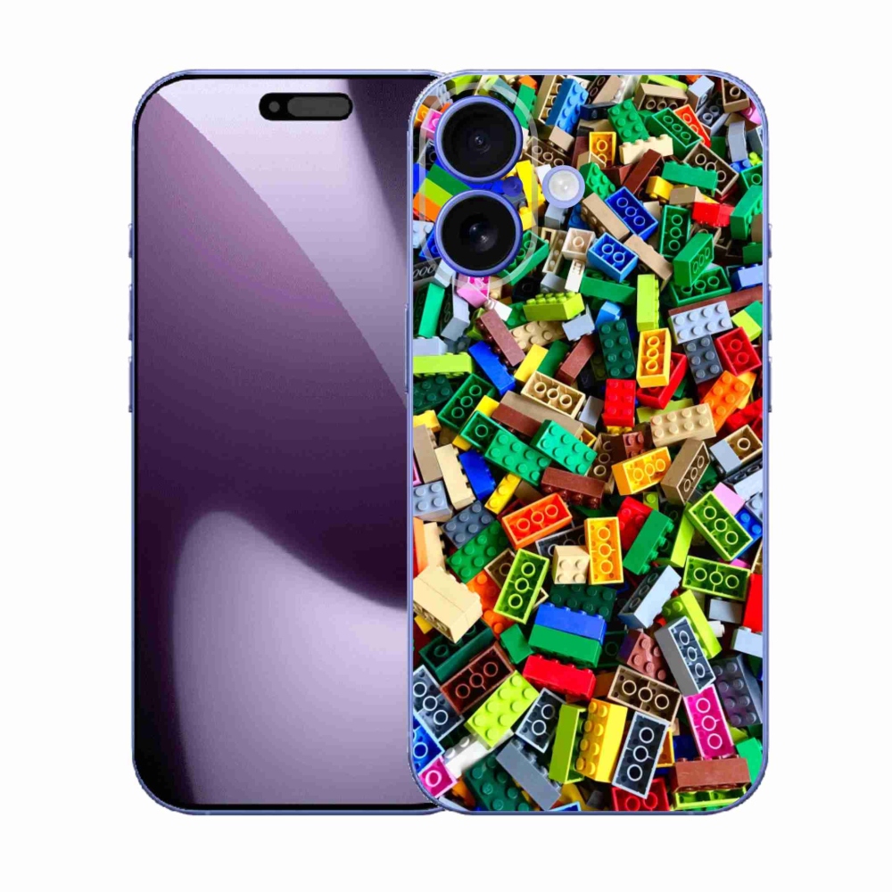 Zselés borítás mmCase iPhone 17 készülékhez - színes építőkockák