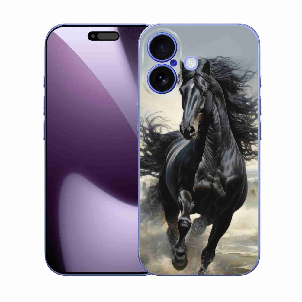 mmCase gél tok az iPhone 17-hez – futó fekete ló
