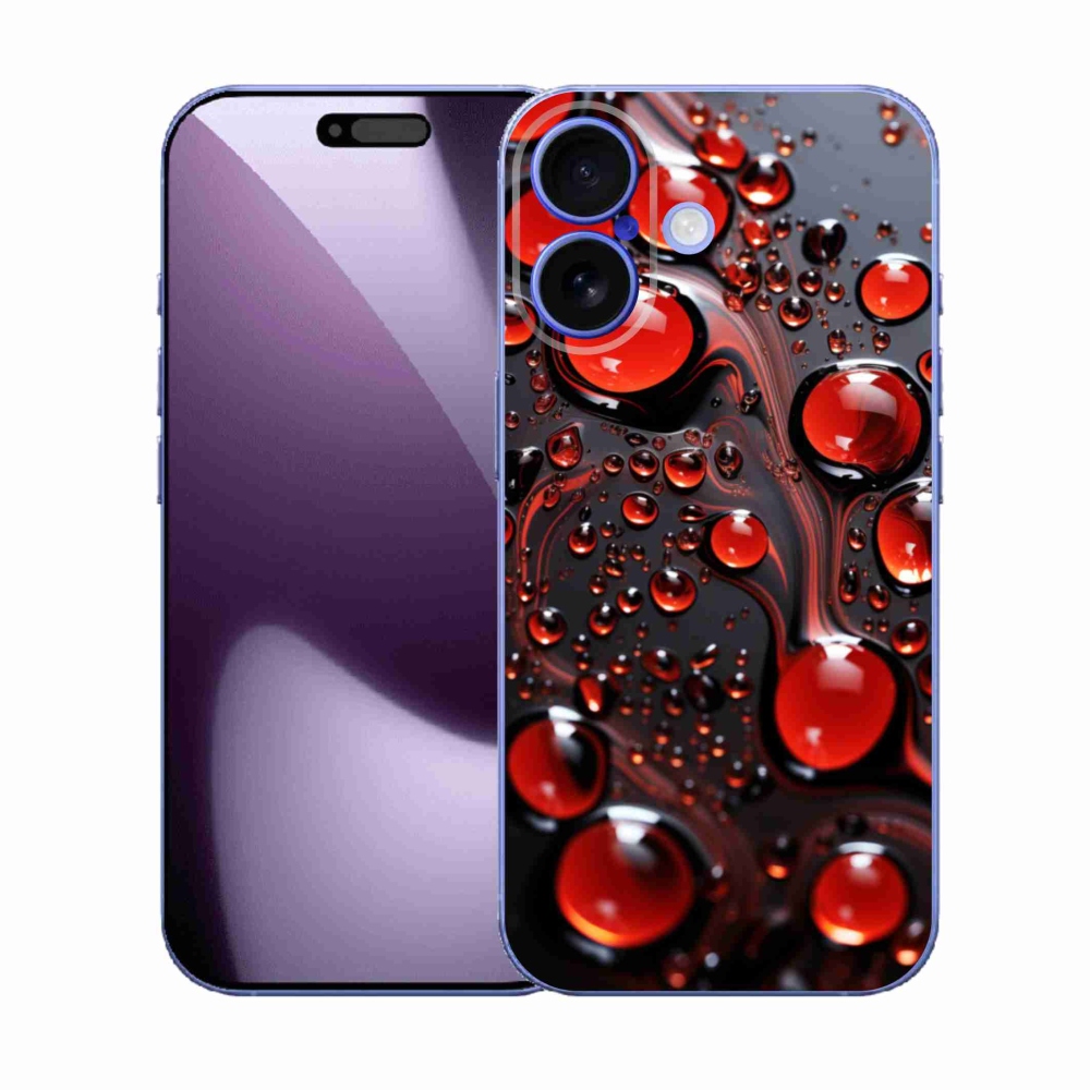 Zselés borítás mmCase iPhone 17 készülékhez - piros csepp 2