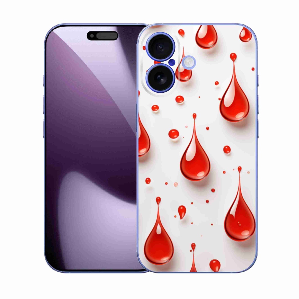 Zselés borítás mmCase iPhone 17 készülékhez - piros cseppek