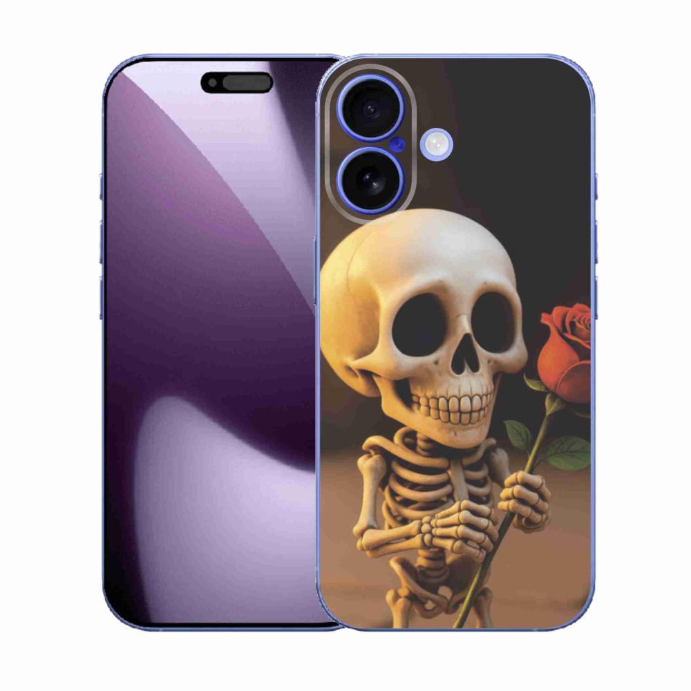 Gél borítás mmCase iPhone 17 készülékhez - csontváz rózsával