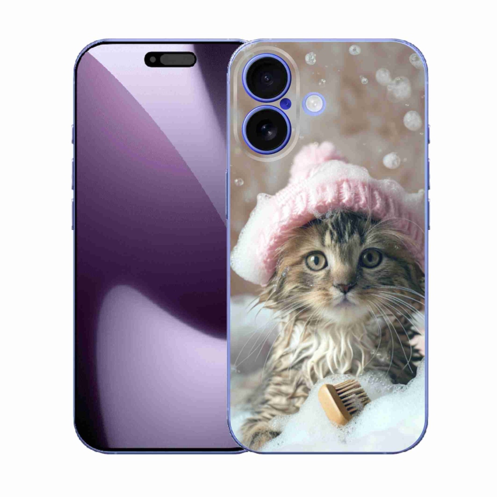 Gél borítás mmCase iPhone 17 készülékhez - cica és fürdő