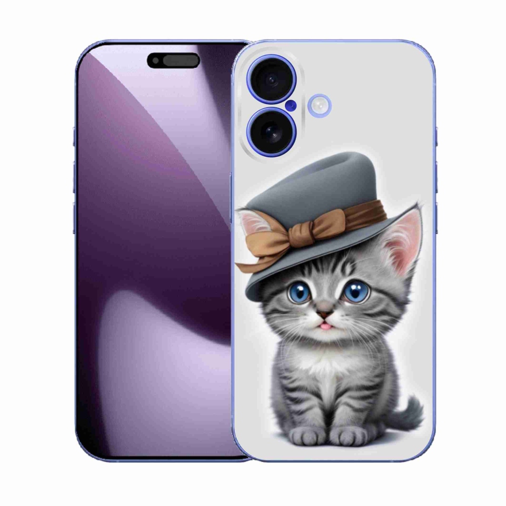 Gél borítás mmCase iPhone 17 készülékhez - cica sapkával