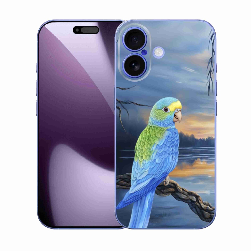 Zselés borítás mmCase iPhone 17 készülékhez - kék papagáj