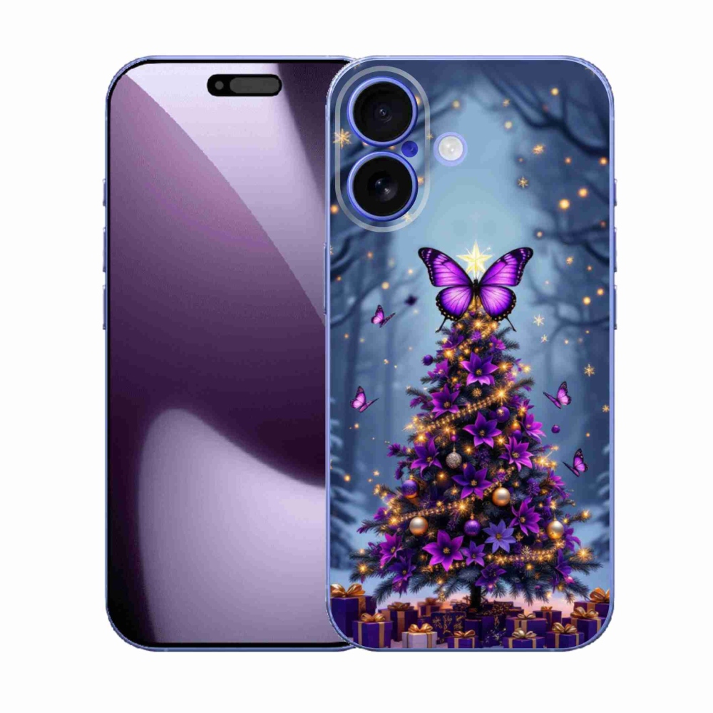 mmCase gél tok az iPhone 17-hez – pillangós karácsonyfa