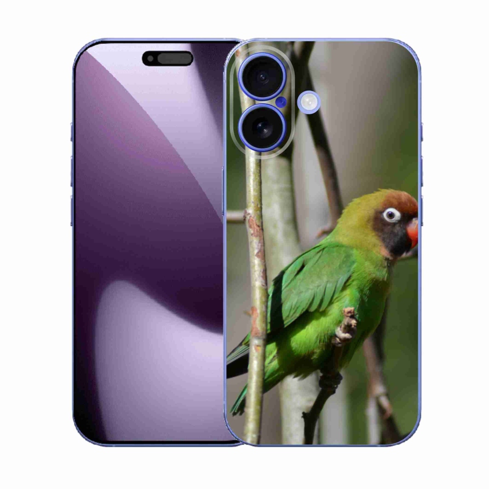 Zselés borítás mmCase iPhone 17 készülékhez - papagáj agapornis