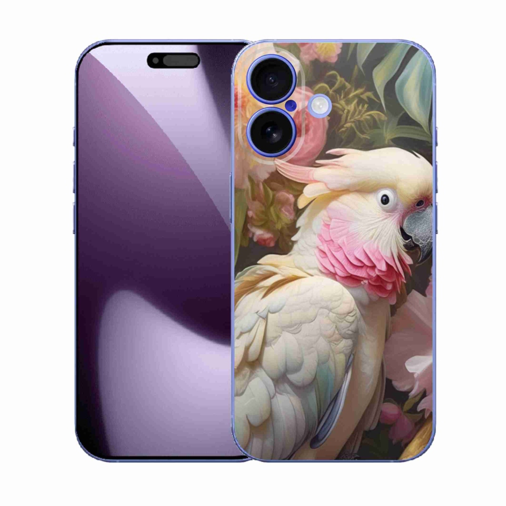 Zselés borítás mmCase iPhone 17 készülékhez - papagáj kakadu rózsaszín 2