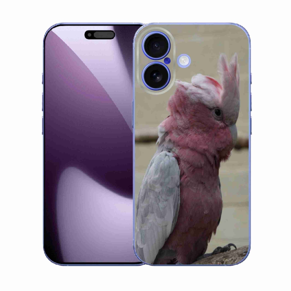 Zselés tok mmCase iPhone 17 készülékhez - papagáj kakadu rózsaszínű