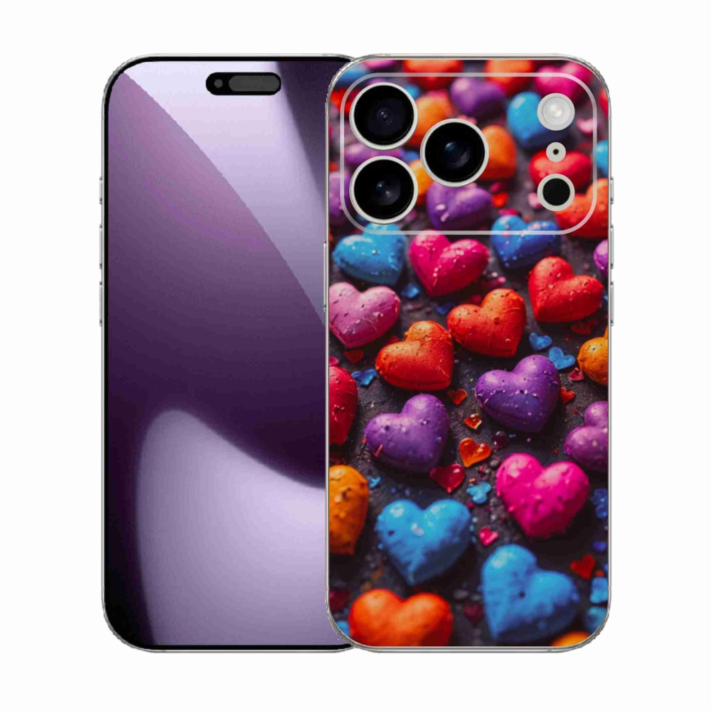 Zselés borítás mmCase iPhone 17 Pro készülékhez - színes szív