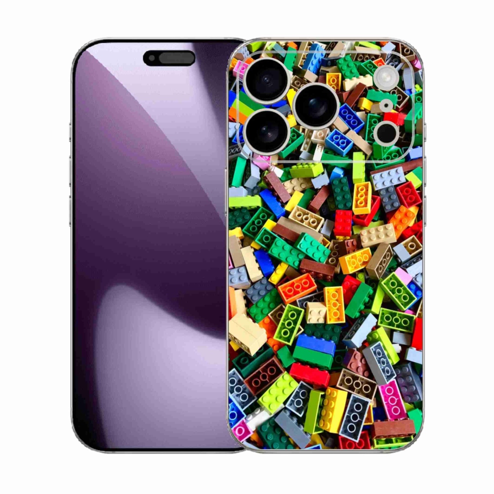 Zselés borítás mmCase iPhone 17 Pro készülékhez - színes építőkockák