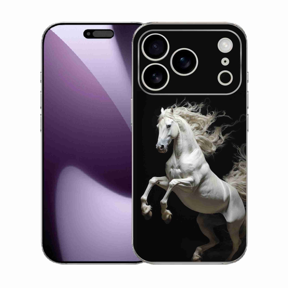 Zselés borítás mmCase iPhone 17 Pro készülékhez - fehér ló 4