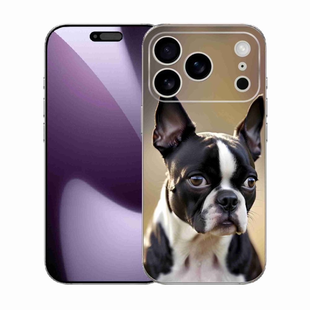 mmCase gél tok az iPhone 17 Pro-hoz – bostoni terrier
