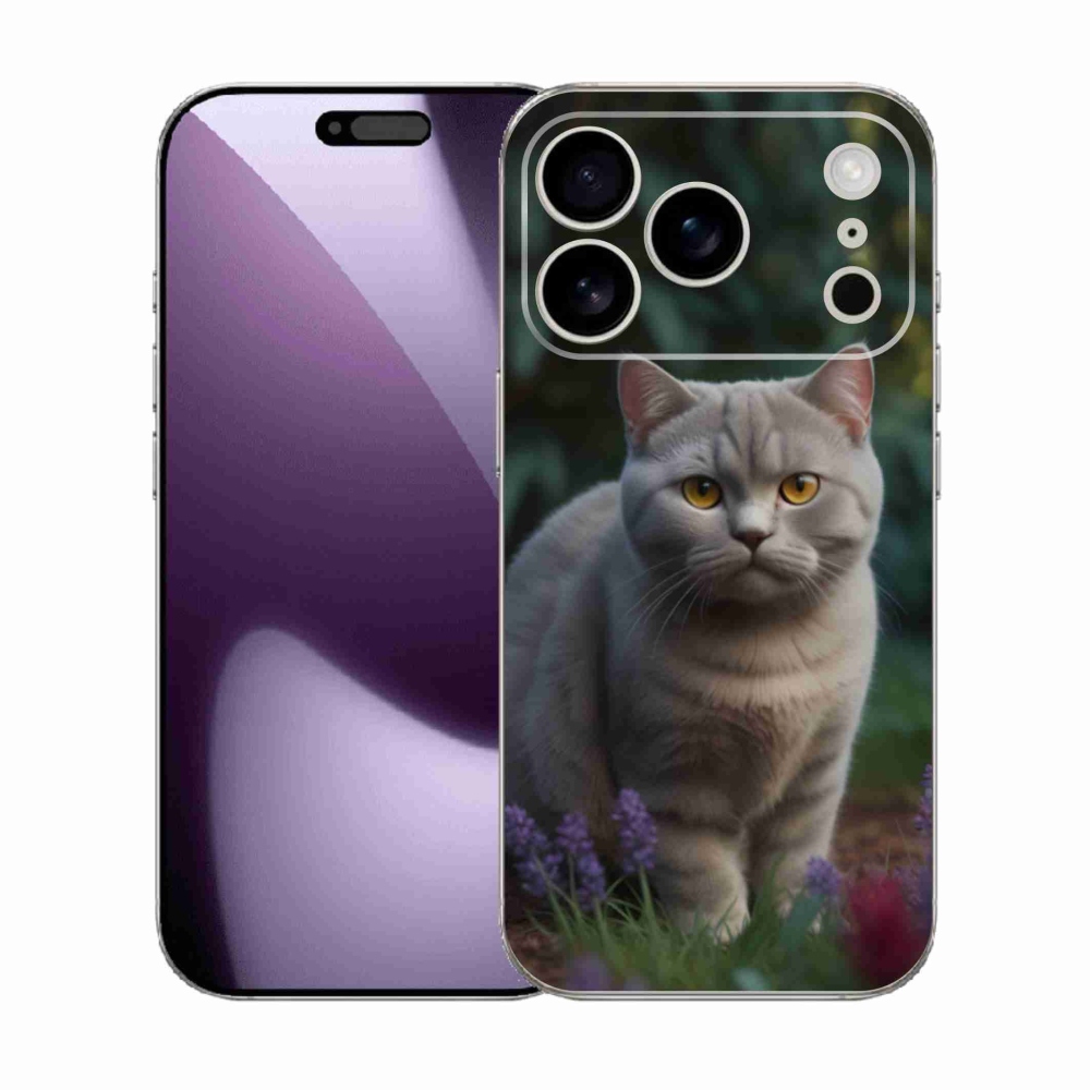 Zselés borítás mmCase iPhone 17 Pro készülékhez - brit macska