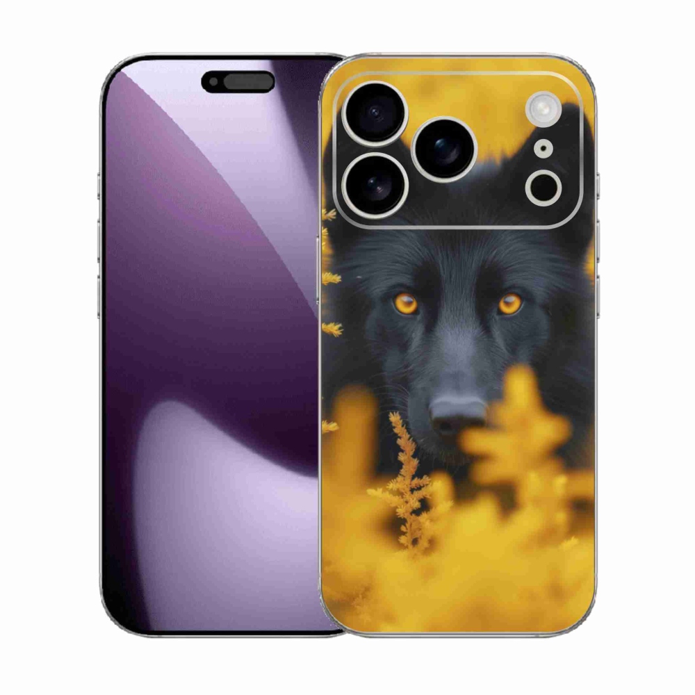 Zselés borítás mmCase iPhone 17 Pro készülékhez - fekete farkas 2