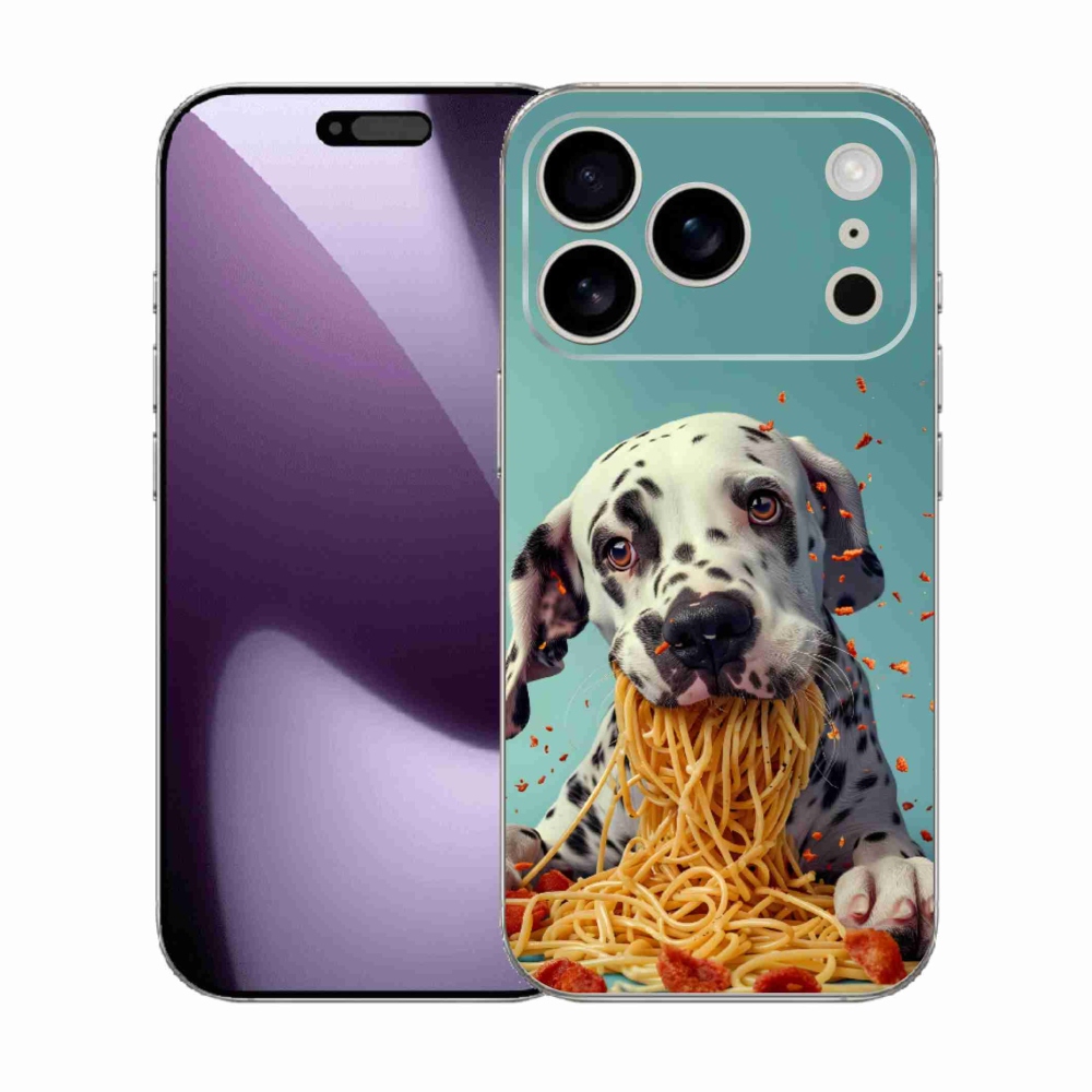 mmCase gél tok az iPhone 17 Pro-hoz – dalmát és spagetti