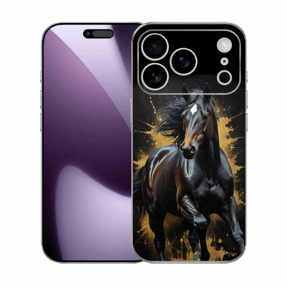 mmCase gél tok az iPhone 17 Pro-hoz – elegáns fekete csikó