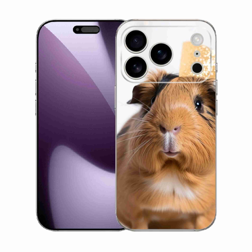 Zselés borítás mmCase iPhone 17 Pro készülékhez - barna tengerimalac