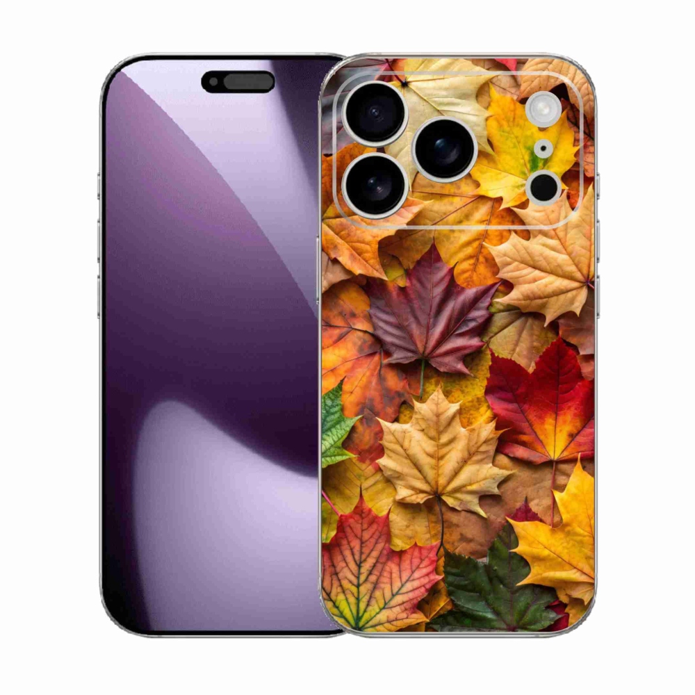Zselés borítás mmCase iPhone 17 Pro készülékhez - juharlevelek 2