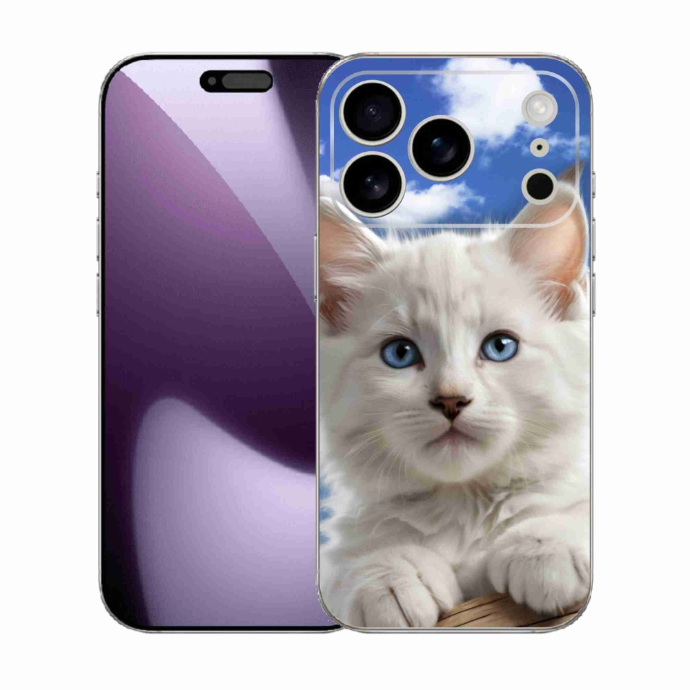 mmCase gél tok az iPhone 17 Pro-hoz – cica és felhők