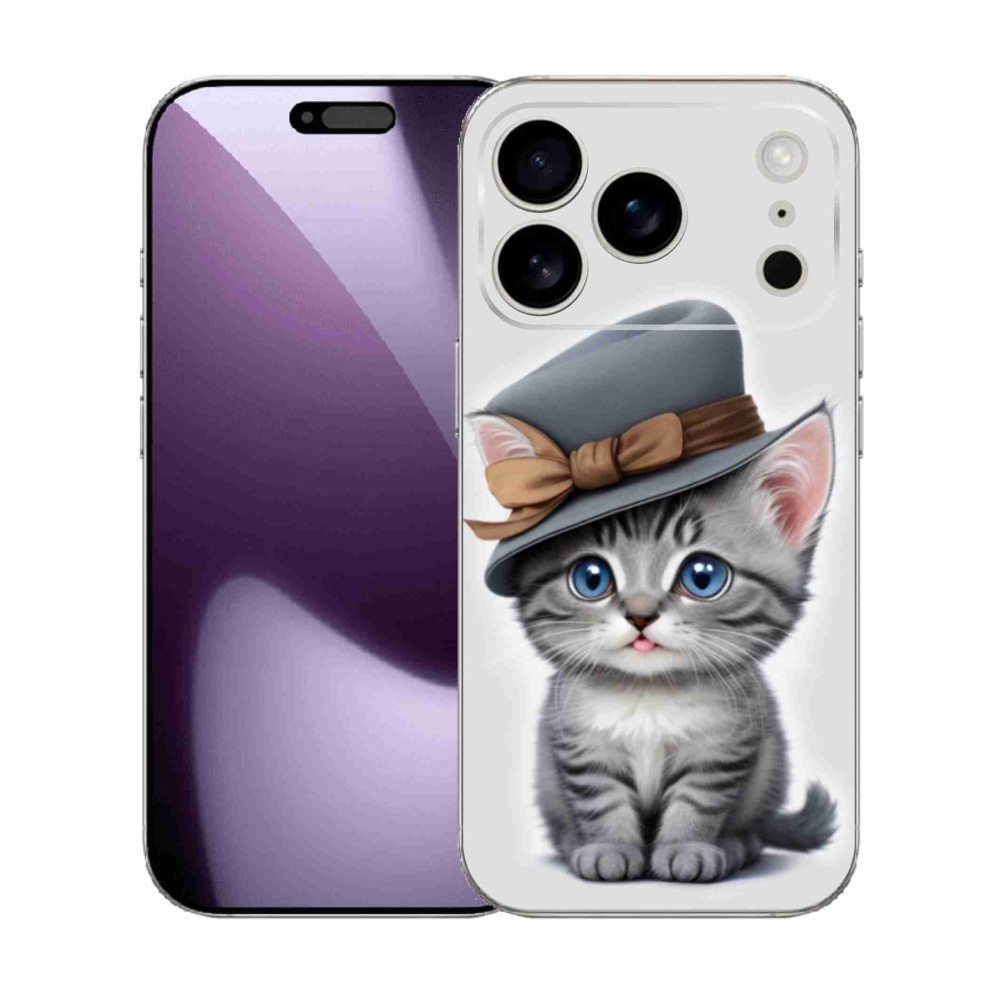Gél borítás mmCase iPhone 17 Pro készülékhez - cica sapkával