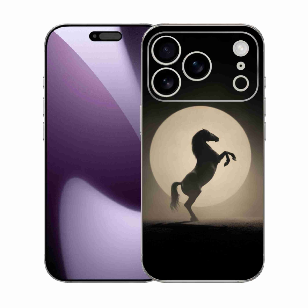 Zselés borítás mmCase iPhone 17 Pro készülékhez - ló sziluettben