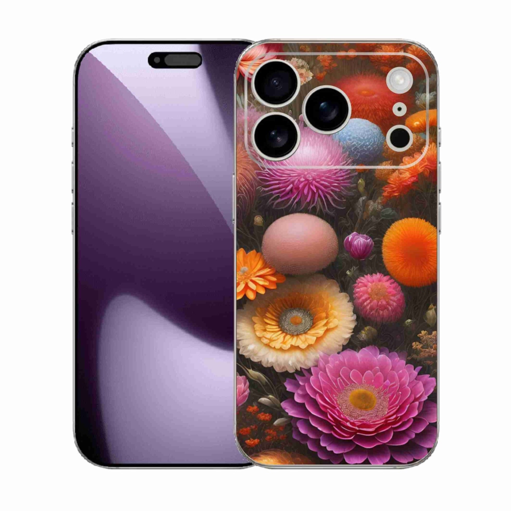 Gél borítás mmCase iPhone 17 Pro készülékhez - virágos kompozíció