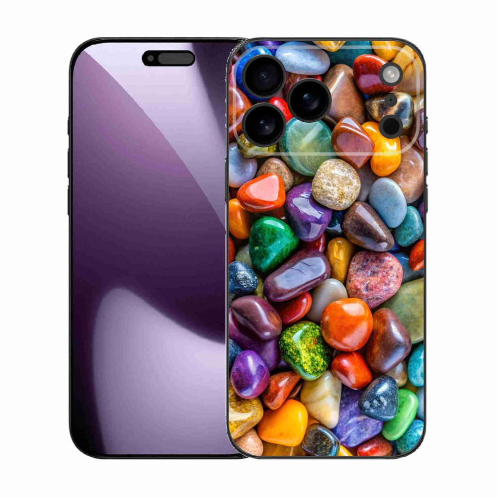 Zselés borítás mmCase iPhone 17 Pro Max készülékhez - színes strasszkövek