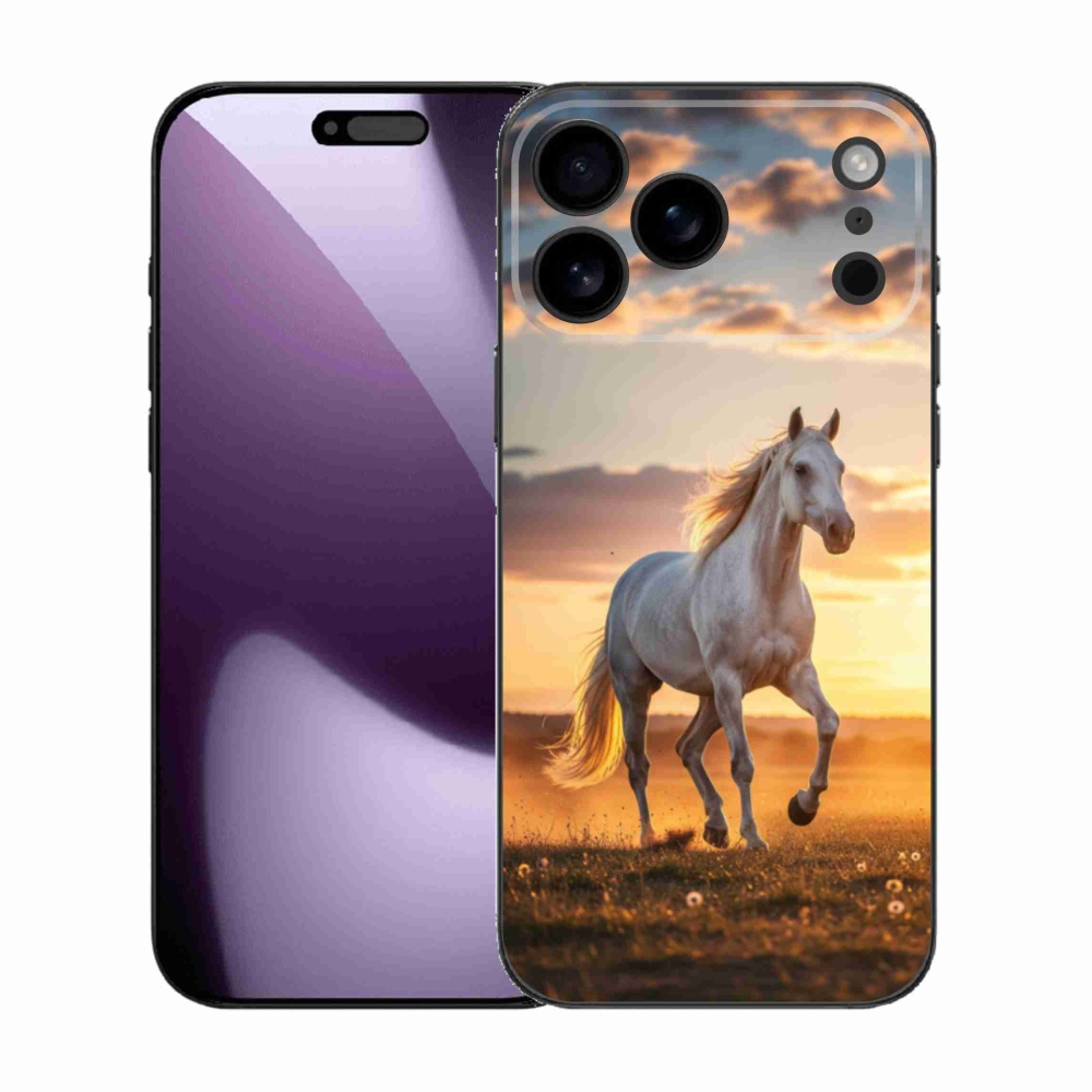Gél borítás mmCase iPhone 17 Pro Max készülékhez - Futó fehér ló 2