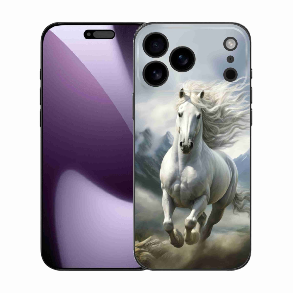 mmCase gél tok az iPhone 17 Pro Max-hoz – futó fehér ló 3