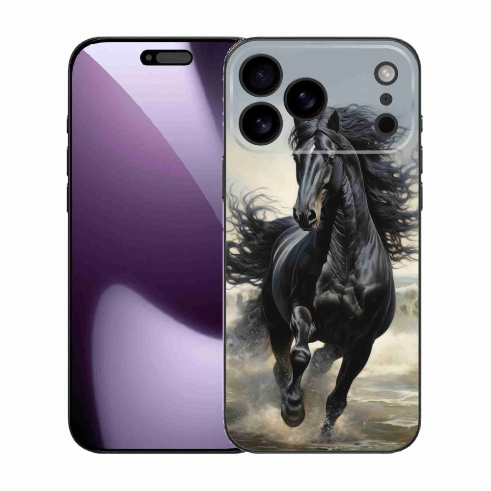 mmCase gél tok az iPhone 17 Pro Max-hoz – futó fekete ló