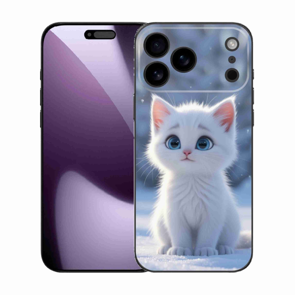 mmCase gél tok az iPhone 17 Pro Max-hoz – fehér cica 3