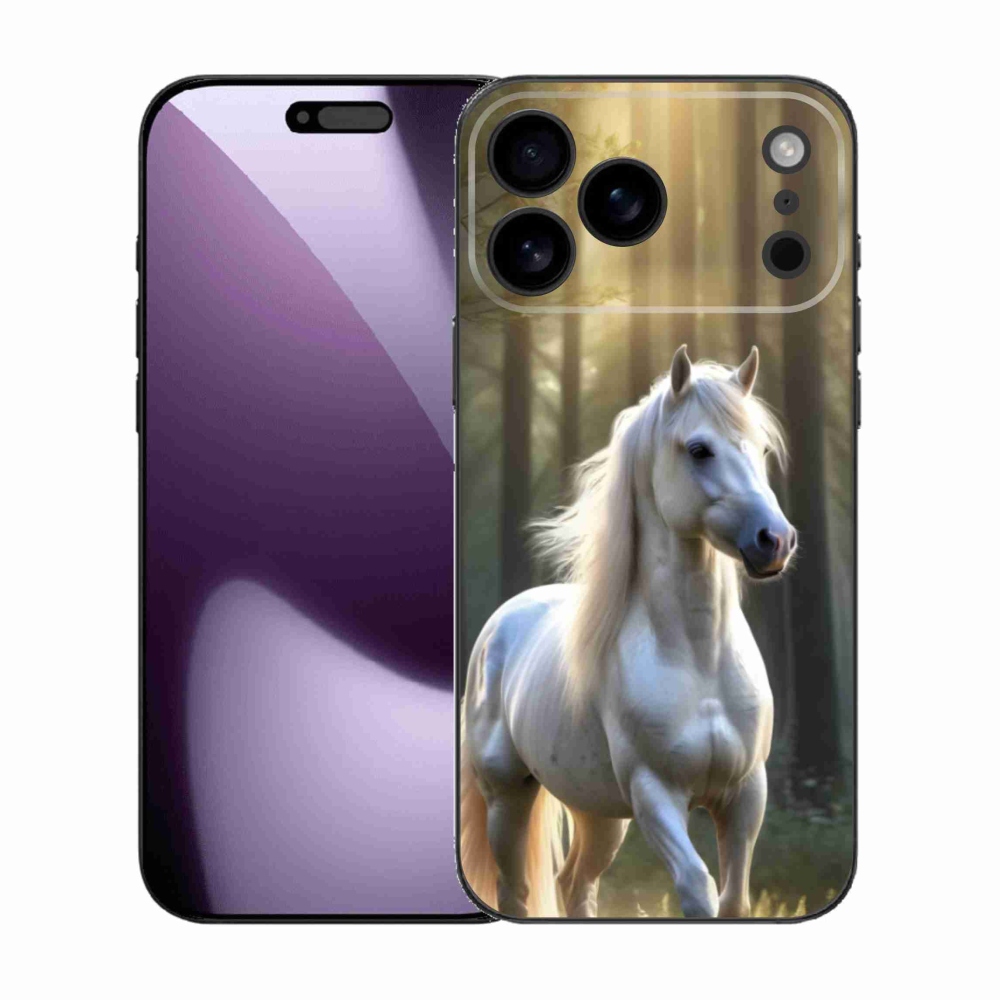 Zselés borítás mmCase iPhone 17 Pro Max készülékhez - fehér ló 3