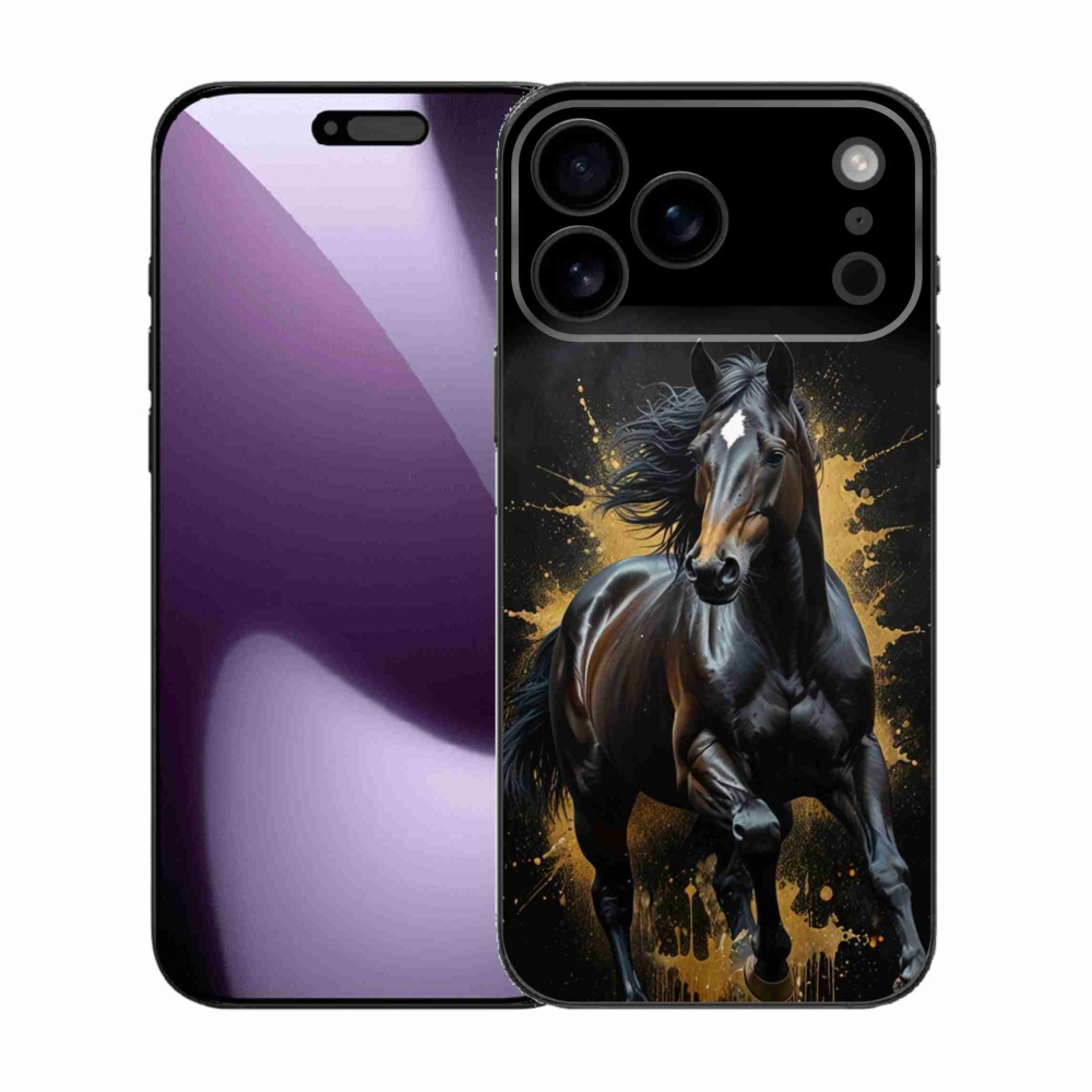 mmCase gél tok az iPhone 17 Pro Max-hoz – elegáns fekete csikó
