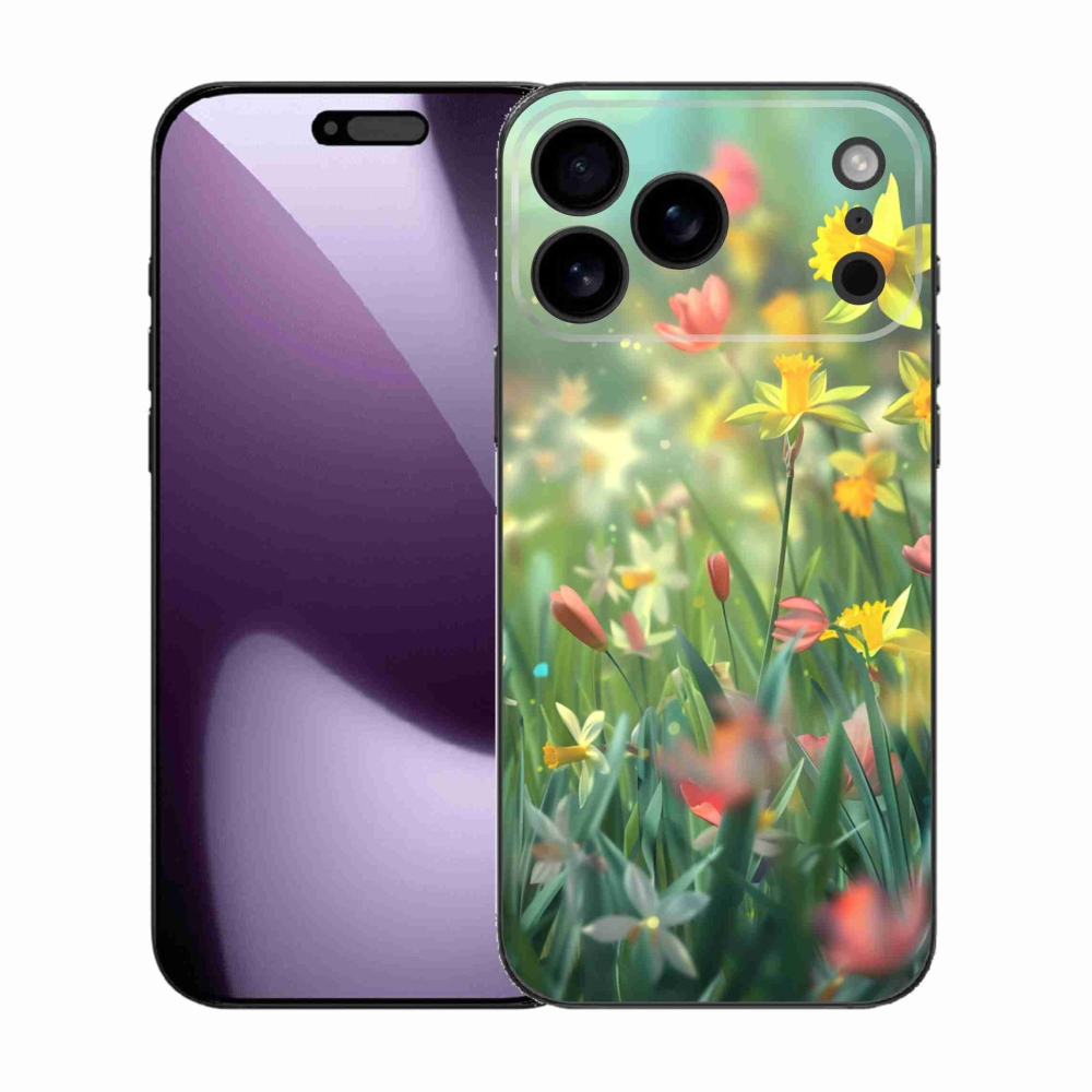 Gél borítás mmCase iPhone 17 Pro Max készülékhez - tavaszi virágok