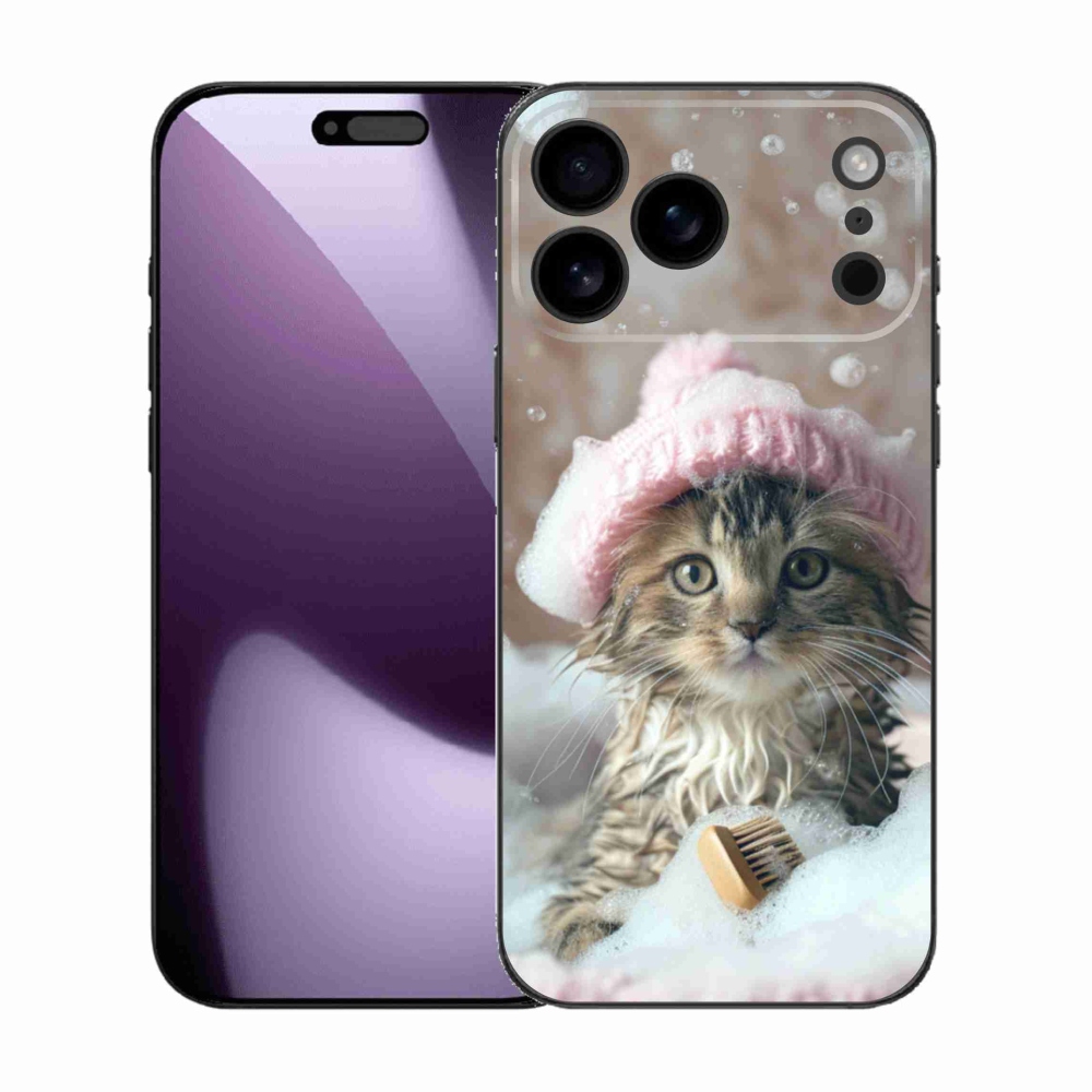 Gél borító mmCase iPhone 17 Pro Max készülékhez - cica és fürdő