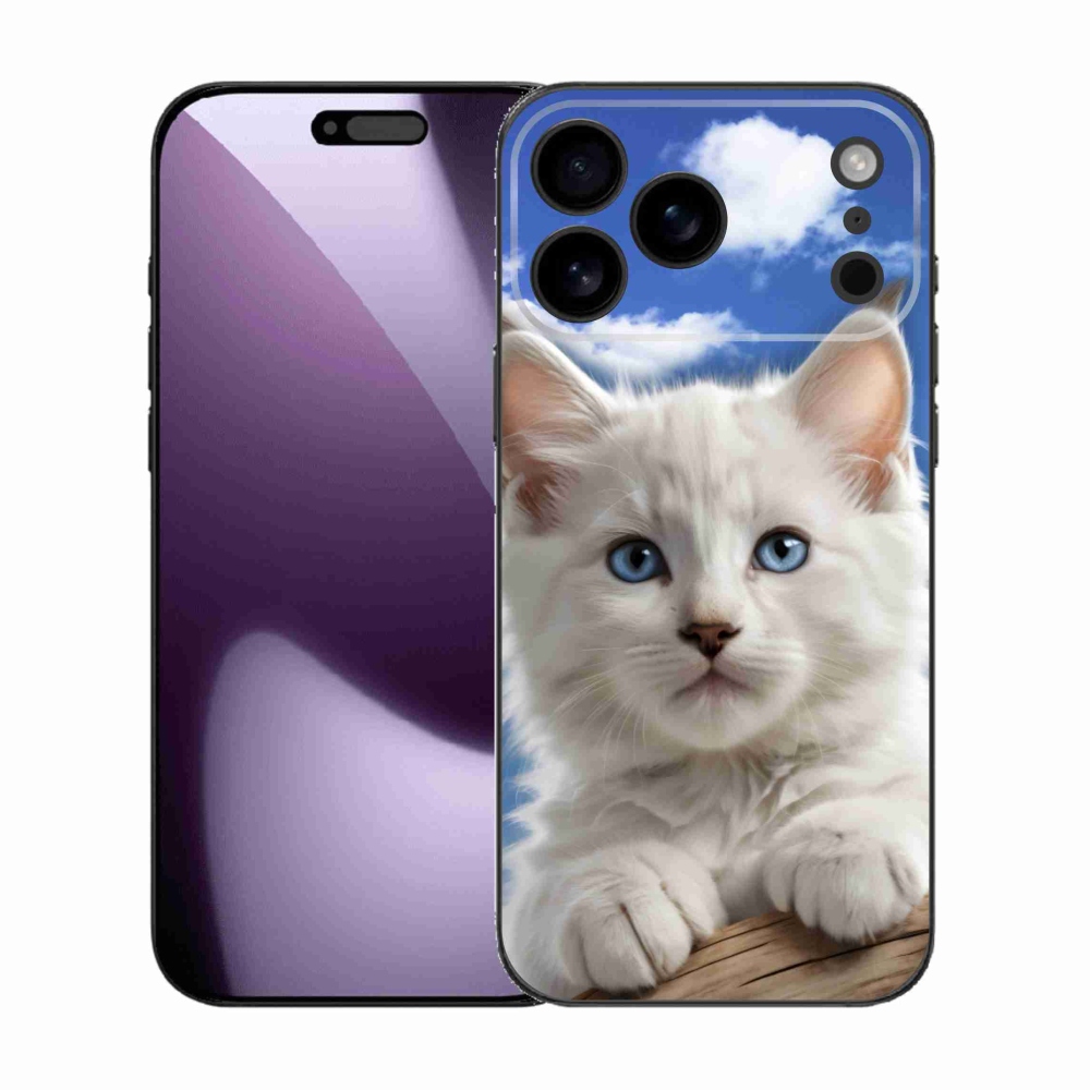 mmCase gél tok az iPhone 17 Pro Max-hoz – cica és felhők