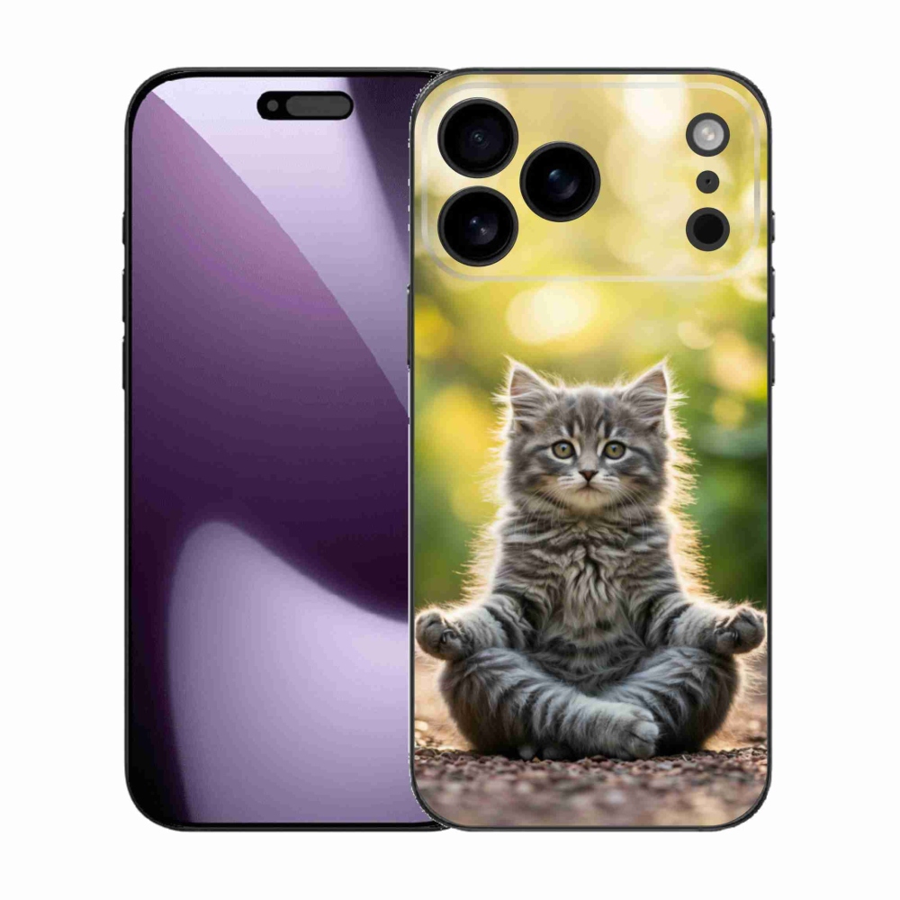 Gél borítás mmCase iPhone 17 Pro Max készülékhez - meditáló cica