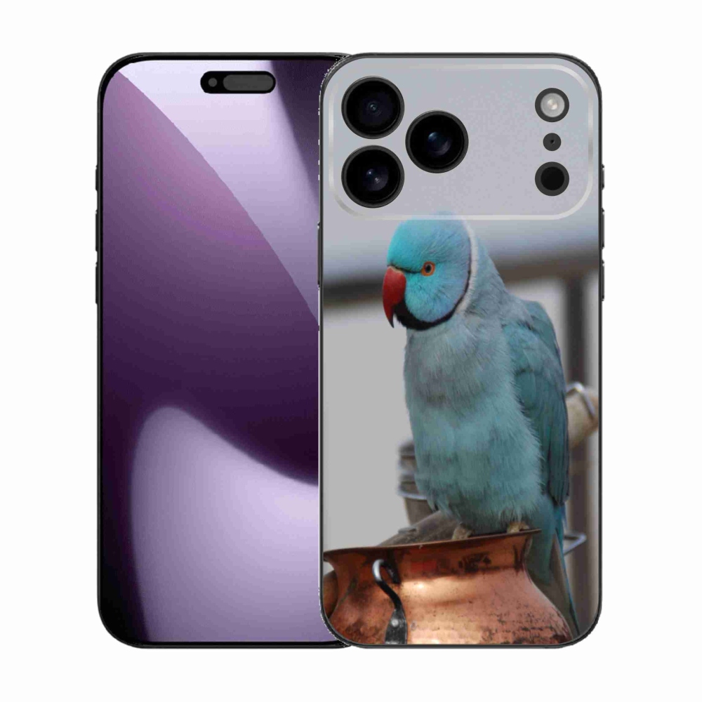 Zselés borítás mmCase iPhone 17 Pro Max készülékhez - papagáj alexander kék