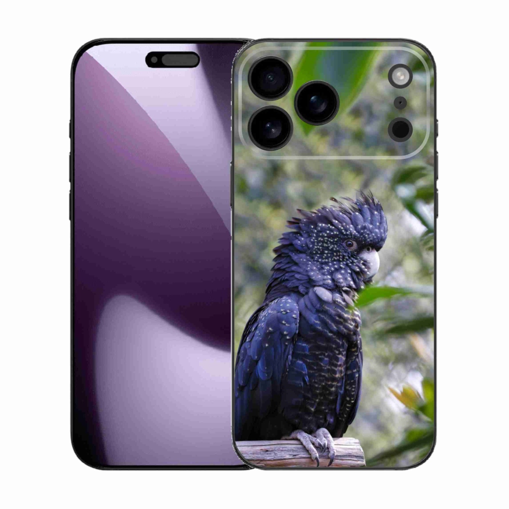 mmCase gél tok az iPhone 17 Pro Max-hoz – fekete kakadu papagáj