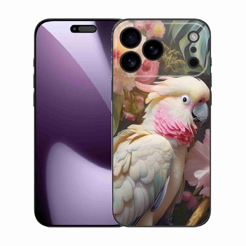 Zselés borítás mmCase iPhone 17 Pro Max készülékhez - papagáj kakadu rózsaszín 2