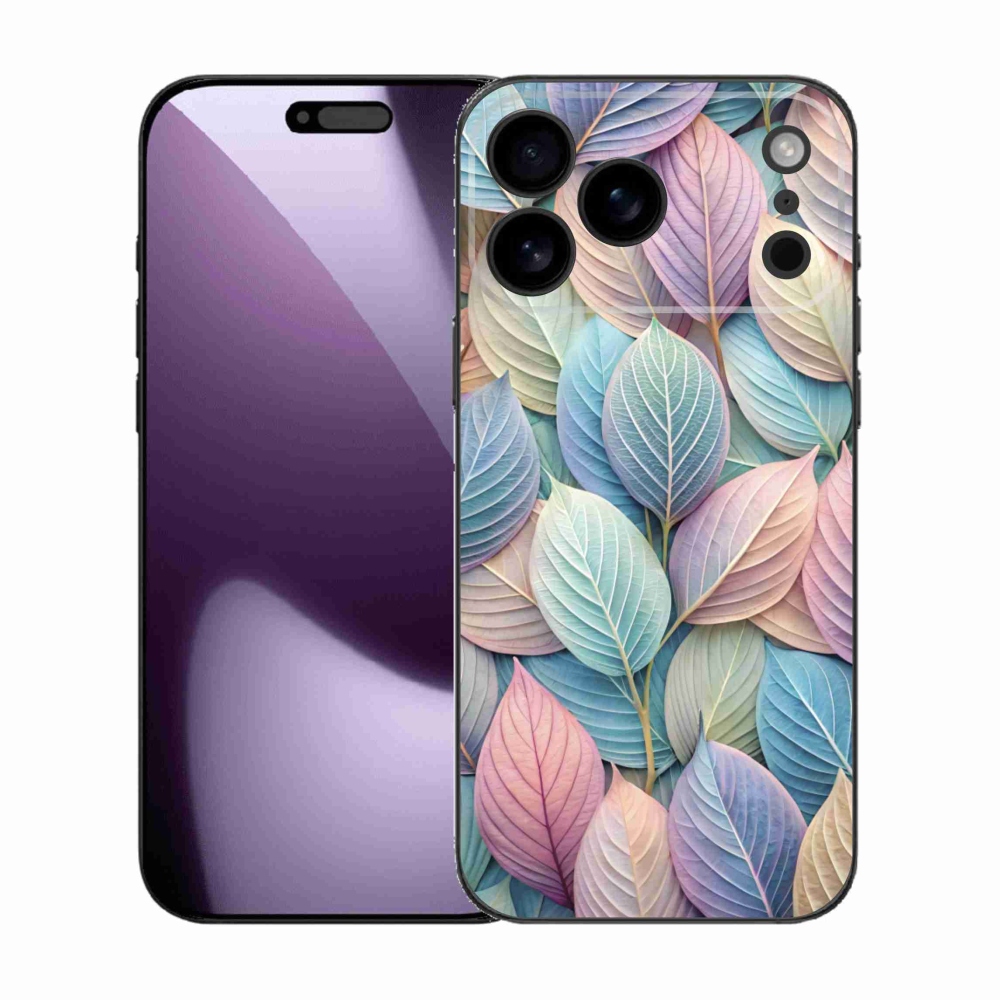 Zselés borítás mmCase iPhone 17 Pro Max készülékhez - pasztell levelek