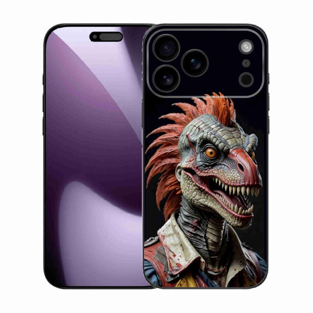 mmCase gél tok az iPhone 17 Pro Max-hoz – punk dinoszaurusz