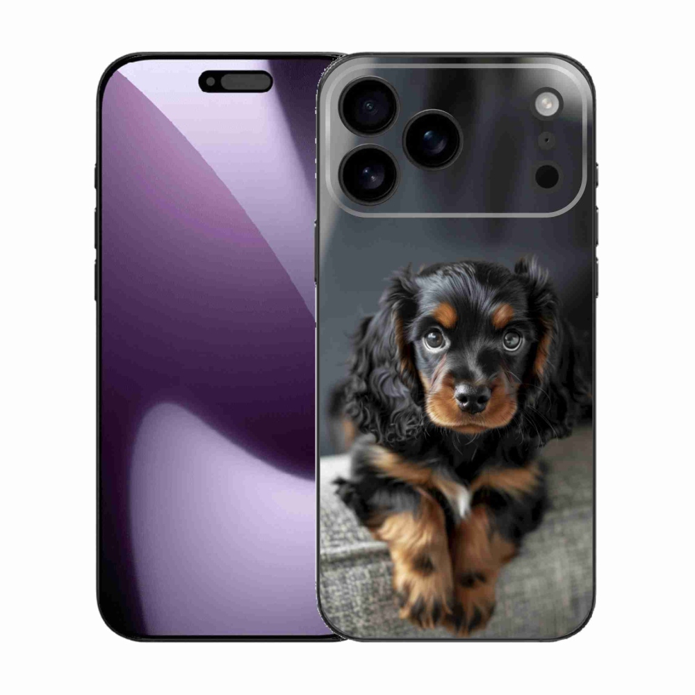 mmCase gél tok az iPhone 17 Pro Max-hoz – aranyos, hosszúszőrű tacskó