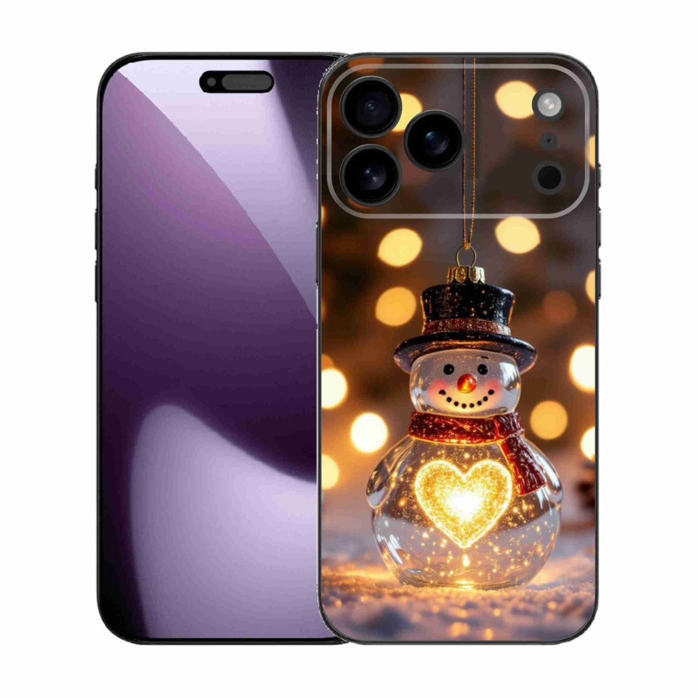 mmCase gél tok az iPhone 17 Pro Max-hoz – világító karácsonyi hóember