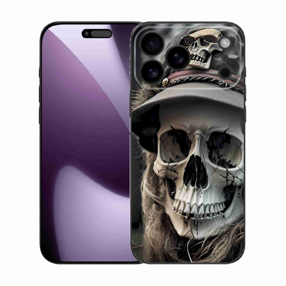 Zselés borítás mmCase iPhone 17 Pro Max készülékhez - sötét koponya