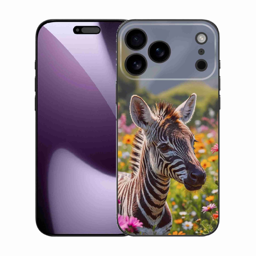 mmCase gél tok az iPhone 17 Pro Max-hoz – zebra a réten