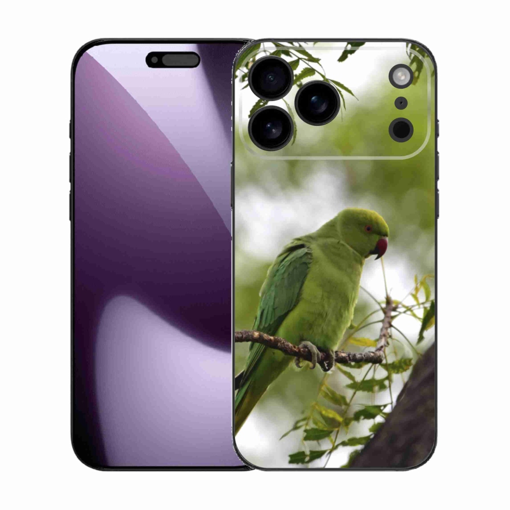 Gél védőburkolat mmCase iPhone 17 Pro Max készülékhez - zöld papagáj