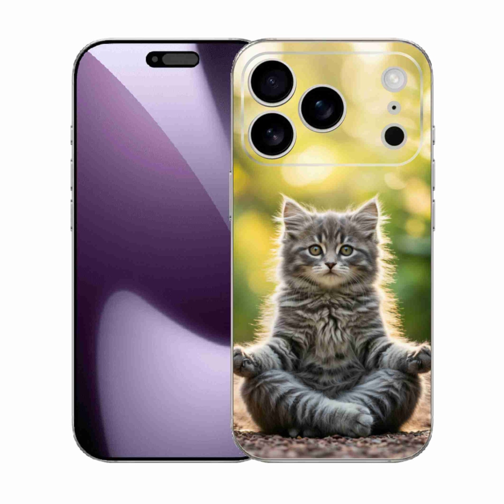Gél borítás mmCase iPhone 17 Pro készülékhez - meditáló cica