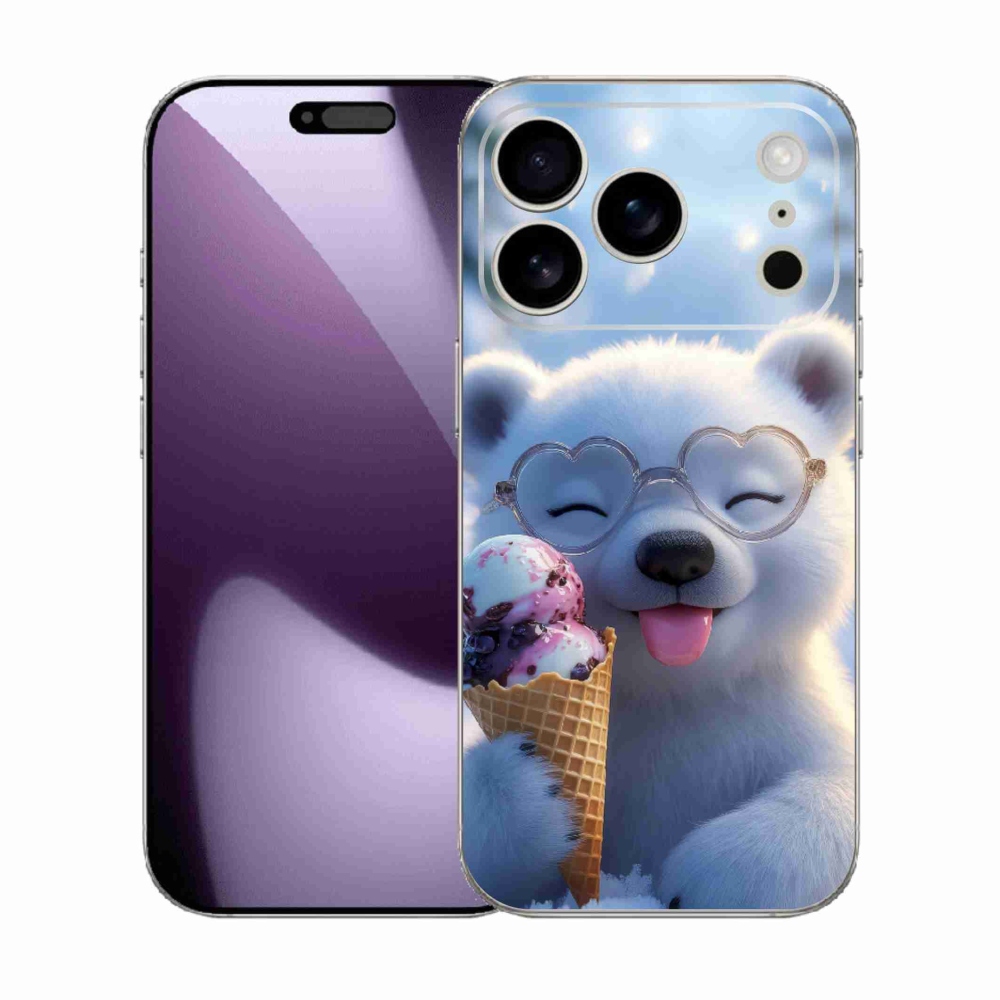 mmCase gél tok az iPhone 17 Pro-hoz – mackó fagylalttal