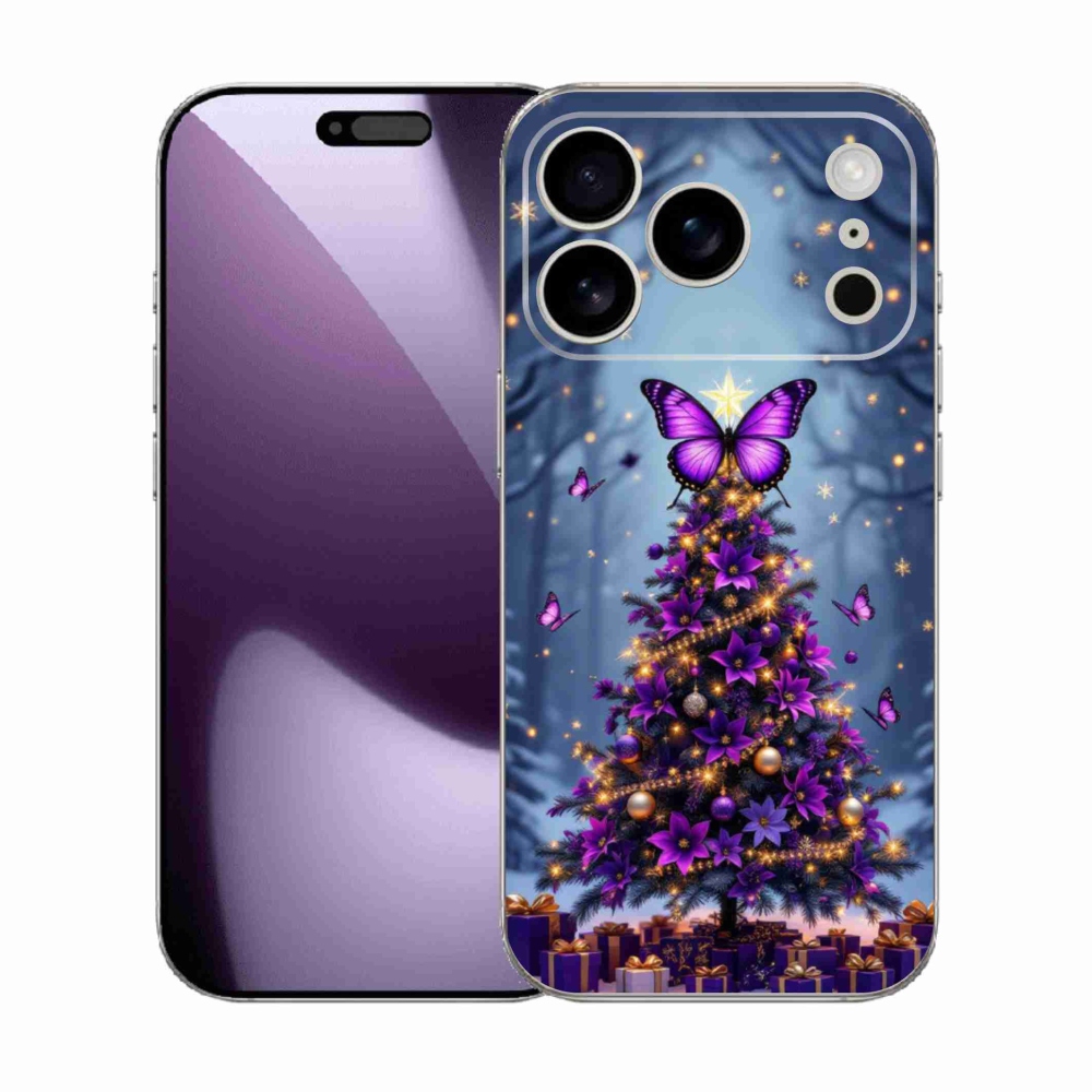 mmCase gél tok az iPhone 17 Pro-hoz – pillangós karácsonyfa